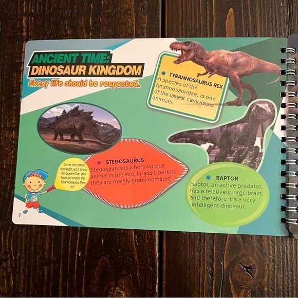 Dinosaur Encyclopedia Flashlight Exploration (New) - Picture 3 of 7